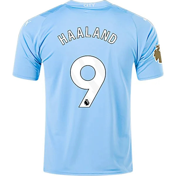 Premier League Men's Replica Haaland Manchester City Home Jersey 23/24