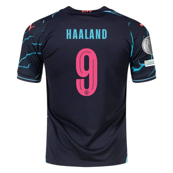 Premier League Men's Replica Haaland Manchester City Third Jersey 23/24 - UCL