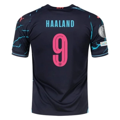 Premier League Men's Replica Haaland Manchester City Third Jersey 23/24 - UCL 01