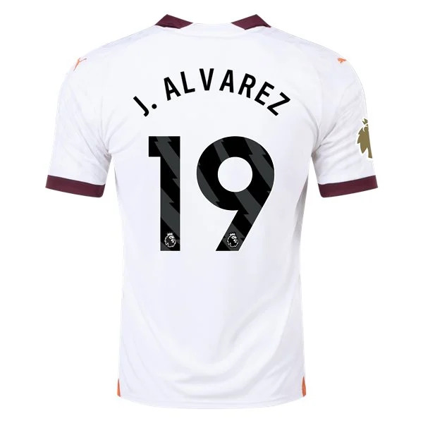 Premier League Men's Replica J. Alvarez Manchester City Away Jersey 23/24 - CWC