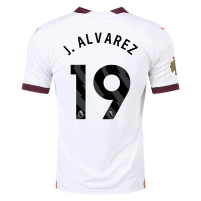 Premier League Men's Replica J. Alvarez Manchester City Away Jersey 23/24 - CWC 01