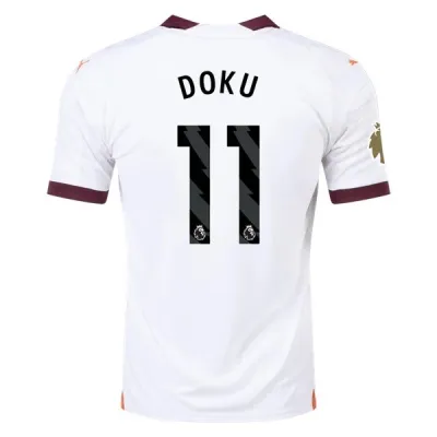 Premier League Men's Replica Doku Manchester City Away Jersey 23/24 - CWC 01