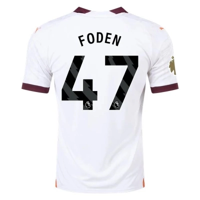 Premier League Men's Replica Foden Manchester City Away Jersey 23/24 - CWC 01