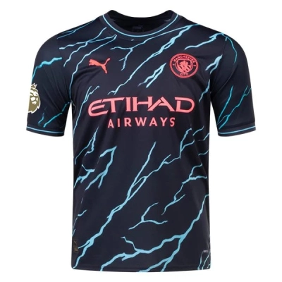 Premier League Men's Replica Haaland Manchester City Third Jersey 23/24 02