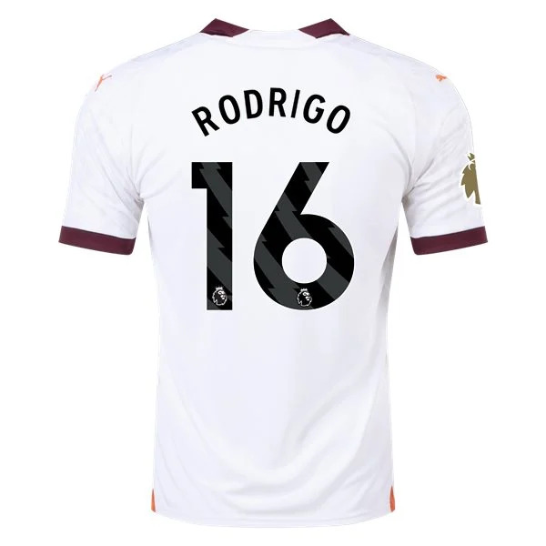Premier League Men's Replica Rodrigo Manchester City Away Jersey 23/24 - CWC