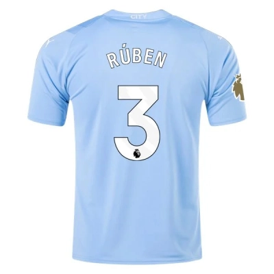 Premier League Men's Replica Ruben Manchester City Home Jersey 23/24 - CWC 01