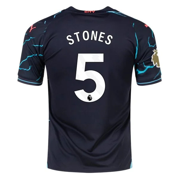 Premier League Men's Replica Stones Manchester City Third Jersey 23/24 - CWC