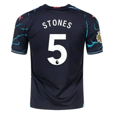 Premier League Men's Replica Stones Manchester City Third Jersey 23/24 - CWC 01