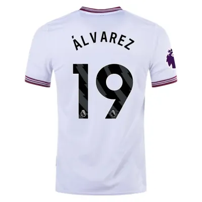 Premier League Men's Replica Alvarez West Ham Away Jersey 23/24 01