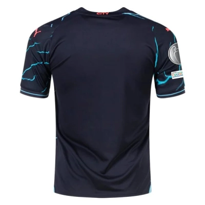 Premier League Men's Replica Manchester City Third Jersey 23/24 - UCL 02