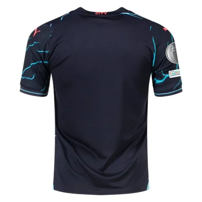 Premier League Men's Replica Manchester City Third Jersey 23/24 - UCL