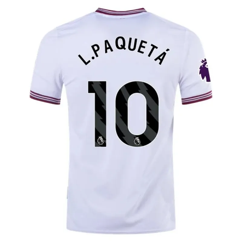 Premier League Men's Replica L. Paqueta West Ham Away Jersey 23/24