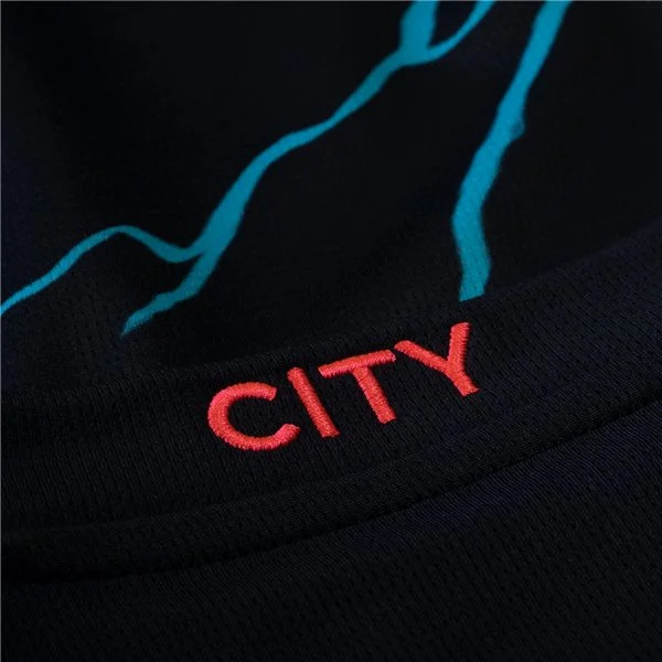 Premier League Men's Replica Manchester City Long Sleeve Third Jersey 23/24