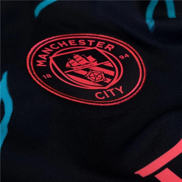 Premier League Men's Replica Manchester City Long Sleeve Third Jersey 23/24