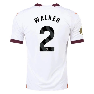 Premier League Men's Replica Walker Manchester City Away Jersey 23/24 - CWC 01