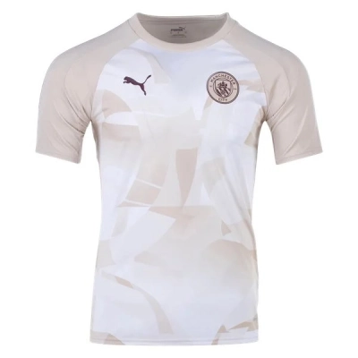 Premier League Manchester City Pre Match Training Jersey 23/24 Brown 01