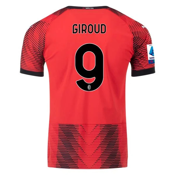Serie A Men’s Giroud AC Milan Home Jersey 23/24