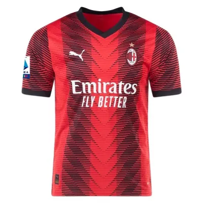 Serie A Men’s Replica Pulisic AC Milan Home Jersey 23/24 02