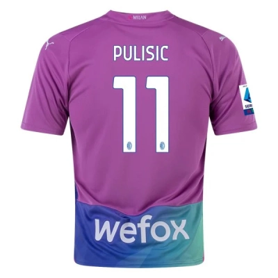 Serie A Men’s Replica Pulisic AC Milan Third Jersey 23/24 01