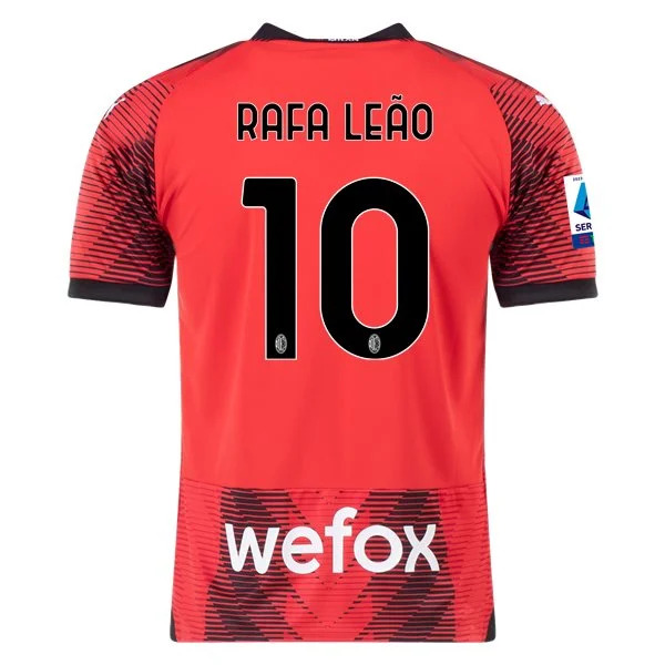 Serie A Men’s Replica Rafa Leao AC Milan Home Jersey 23/24
