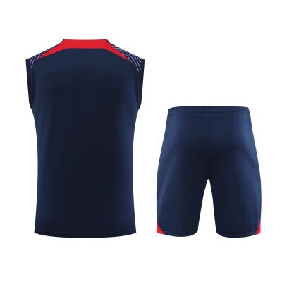 Ligue 1 23/24 Paris FC Soccer Vest Training Suit Dark Blue 02