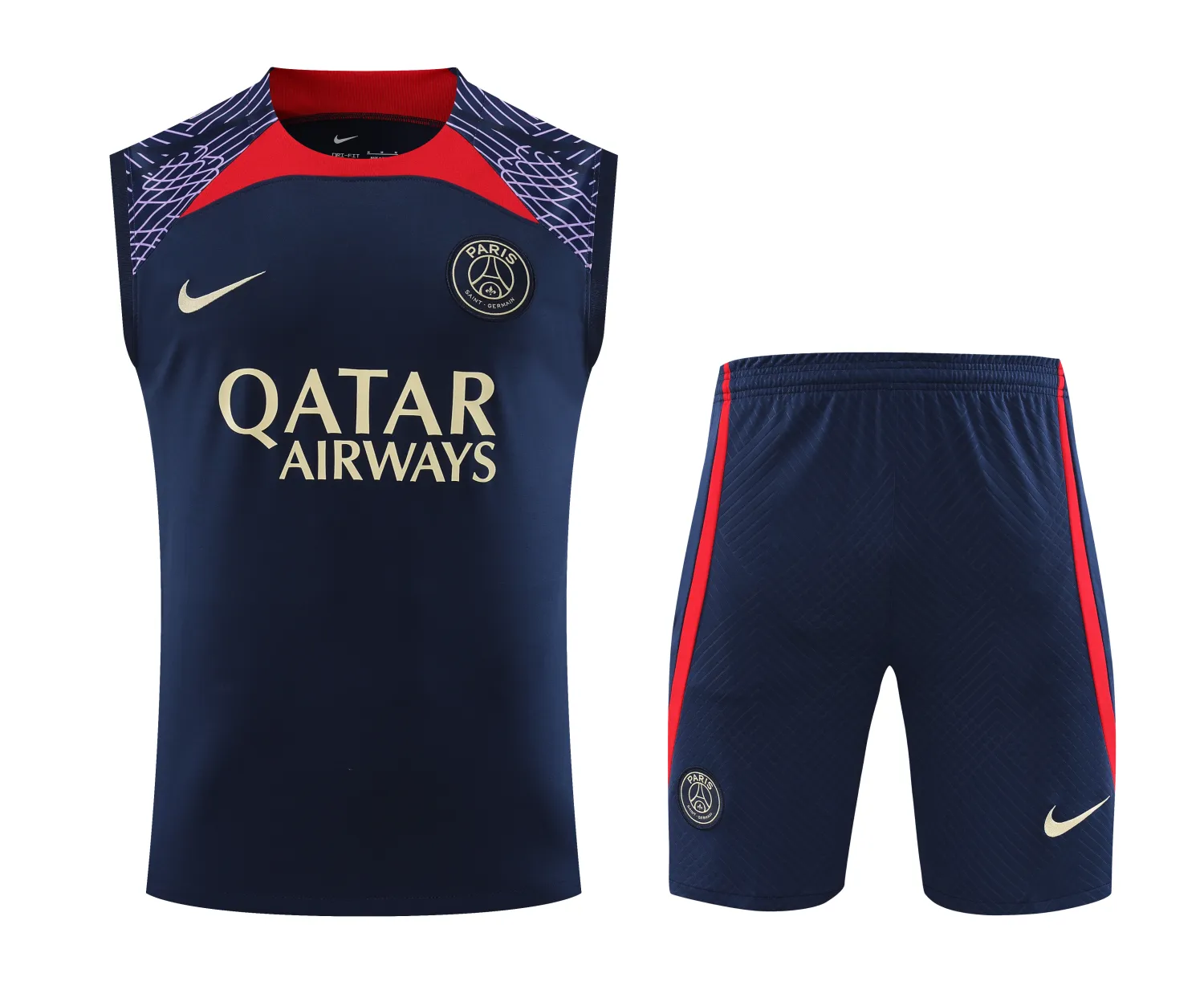 Ligue 1 23/24 Paris FC Soccer Vest Training Suit Dark Blue
