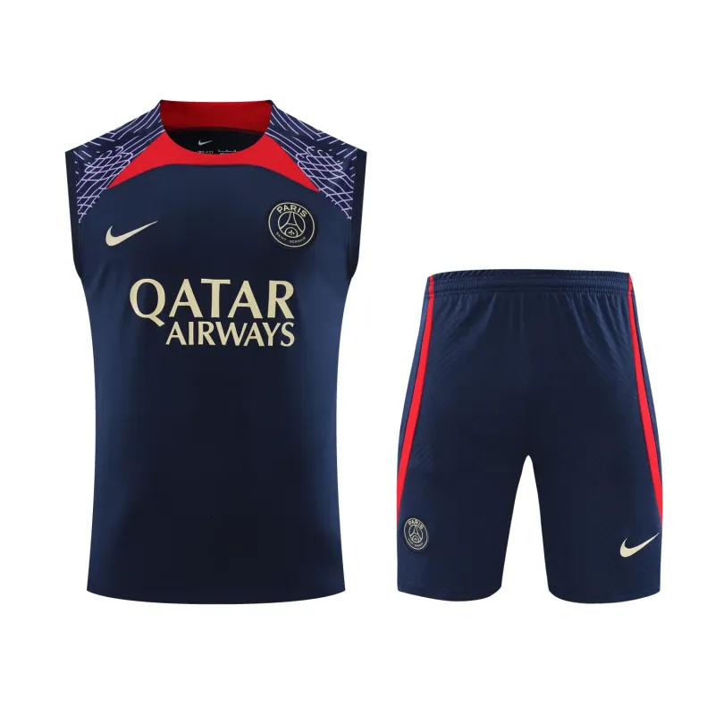Ligue 1 23/24 Paris FC Soccer Vest Training Suit Dark Blue