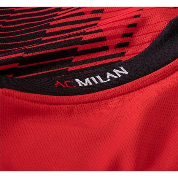 Serie A Men’s Replica AC Milan Long Sleeve Home Jersey 23/24