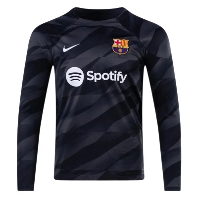 La Liga Barcelona Long Sleeve Goalkeeper Jersey 23/24 - Black 01