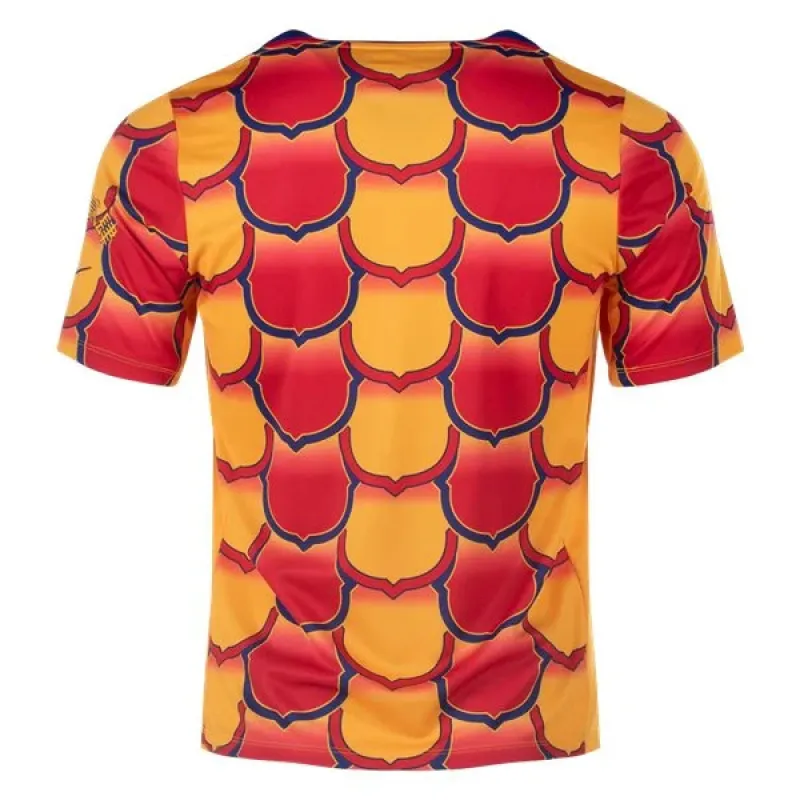La Liga Barcelona Pre Match Training Jersey 23/24 GoldRed
