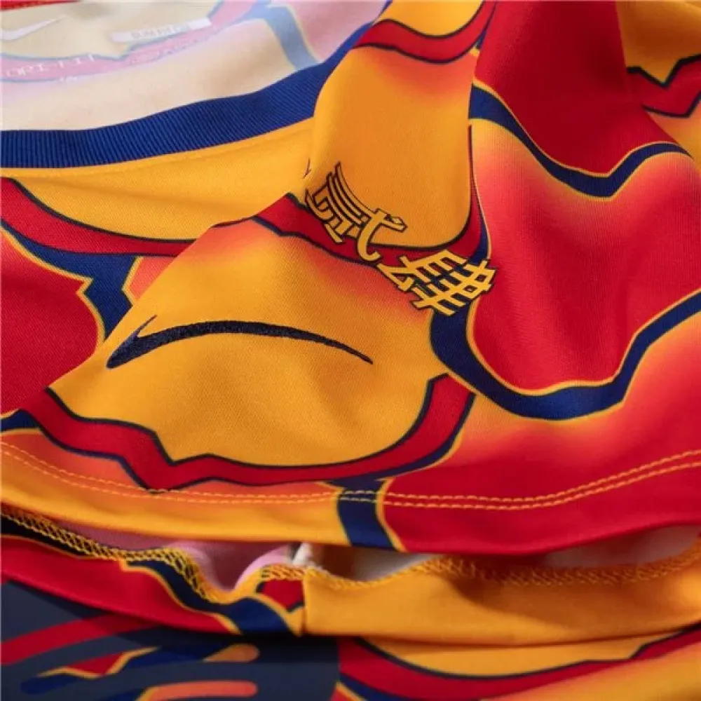 La Liga Barcelona Pre Match Training Jersey 23/24 GoldRed