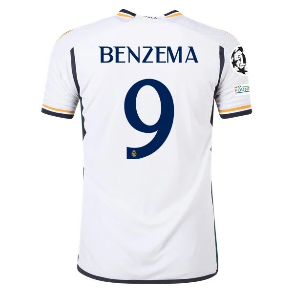 La Liga Men's Benzema Real Madrid Home Jersey 23/24