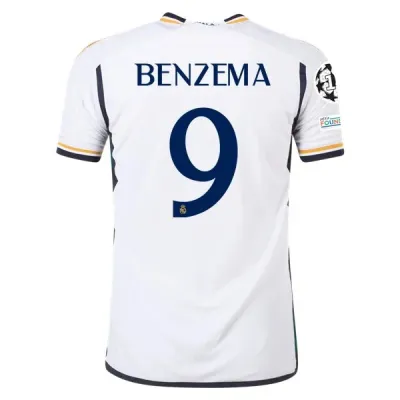 La Liga Men's Benzema Real Madrid Home Jersey 23/24 01