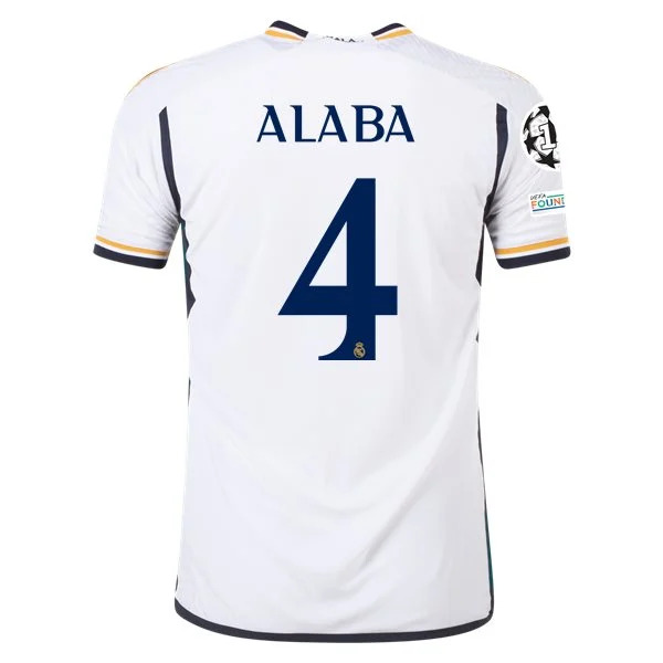 La Liga Men's Alaba Real Madrid Home Jersey 23/24