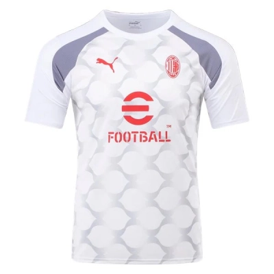 Serie A Men’s AC Milan Pre Match Training Jersey 23/24 White 01