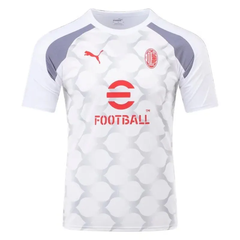 Serie A Men’s AC Milan Pre Match Training Jersey 23/24 White