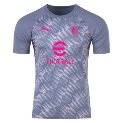 Serie A Men’s AC Milan Pre Match Training Jersey 23/24 Gray 01