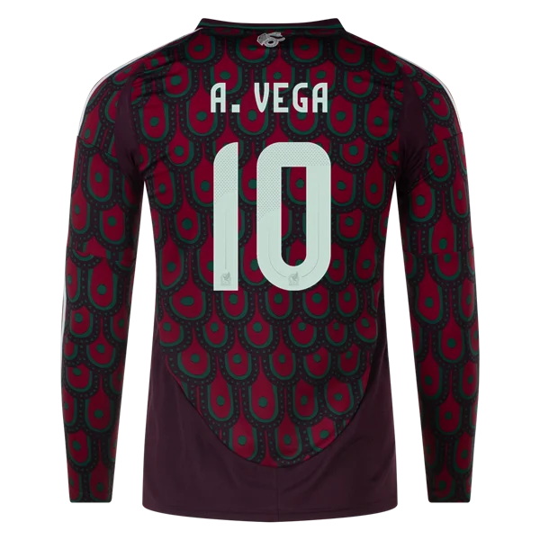 Alexis Vega Mexico 24/25 Long Sleeve Home Jersey
