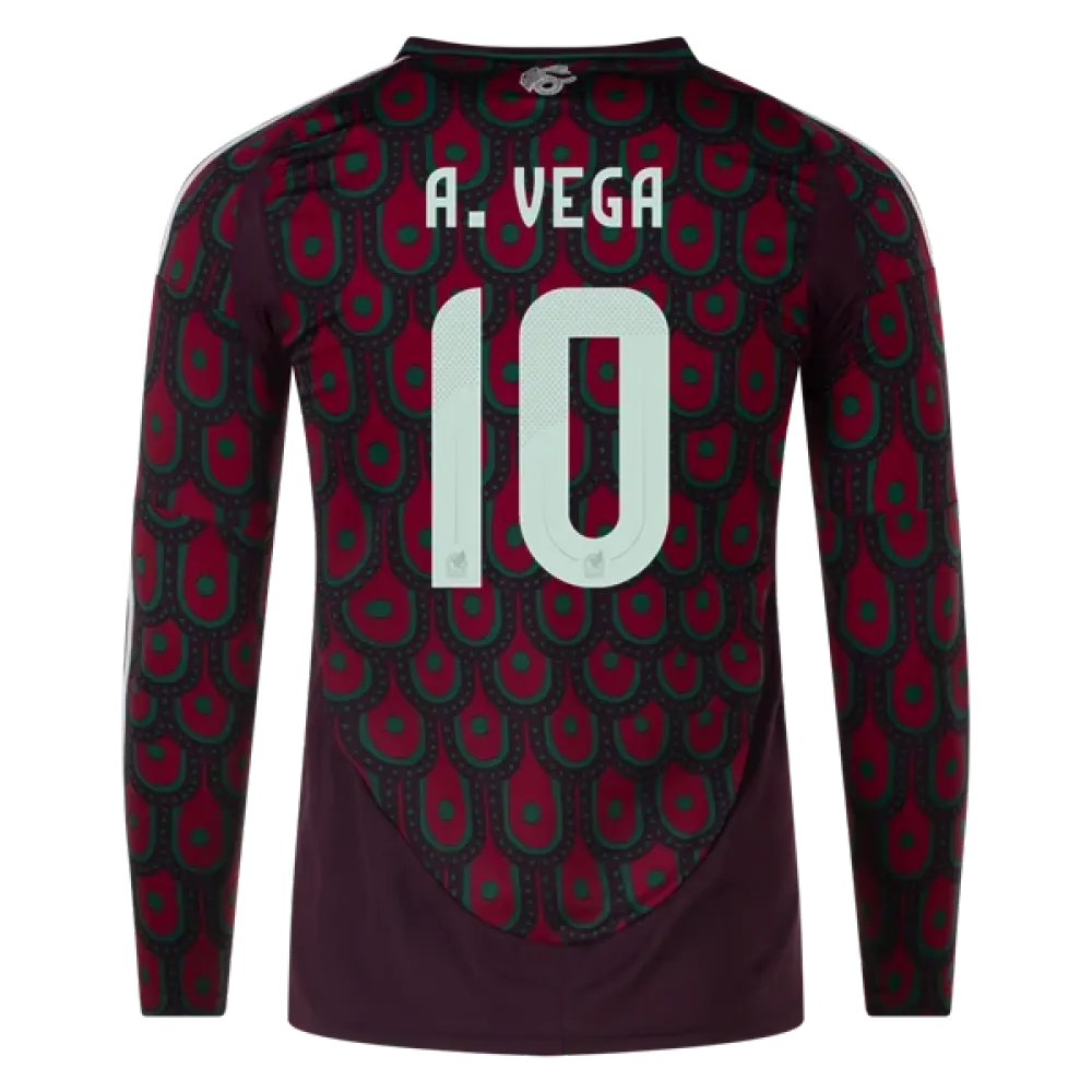 Alexis Vega Mexico 24/25 Long Sleeve Home Jersey