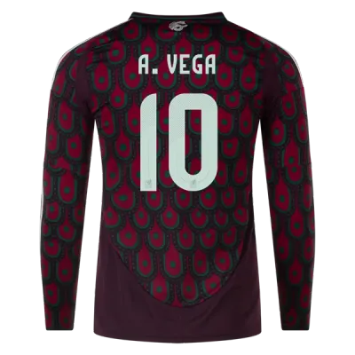 Alexis Vega Mexico 24/25 Long Sleeve Home Jersey 01