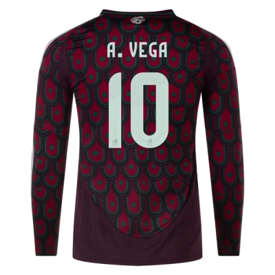 Alexis Vega Mexico 24/25 Long Sleeve Home Jersey 01