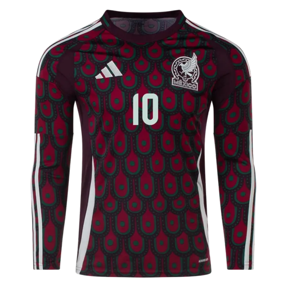 Alexis Vega Mexico 24/25 Long Sleeve Home Jersey