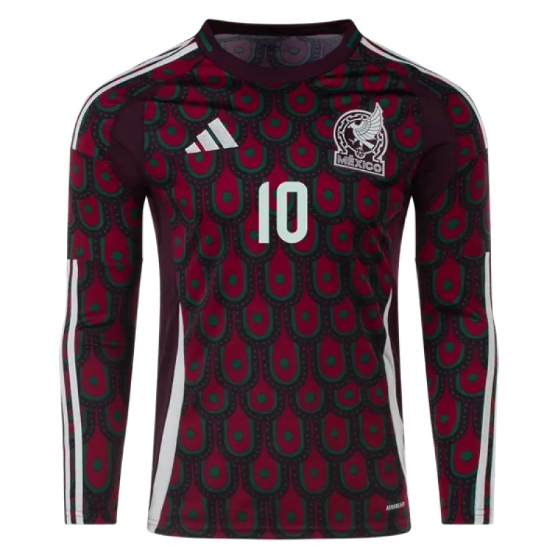 Alexis Vega Mexico 24/25 Long Sleeve Home Jersey