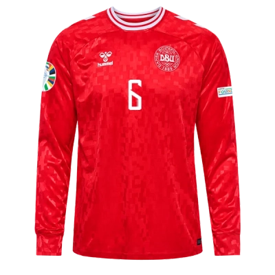 Andreas Christensen Denmark 24/25 Long Sleeve Home Jersey 02