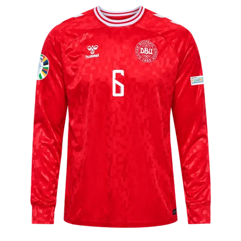 Andreas Christensen Denmark 24/25 Long Sleeve Home Jersey