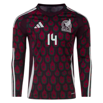 Chicharito Mexico 24/25 Long Sleeve Home Jersey 02