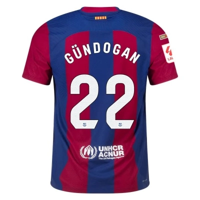 La Liga Men's Gundogan Barcelona Home Jersey 23/24 01