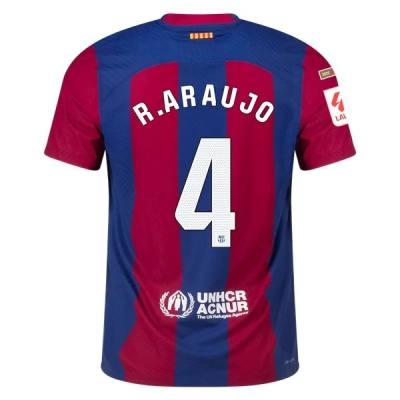 La Liga Men's R. Araujo Barcelona Home Jersey 23/24 01