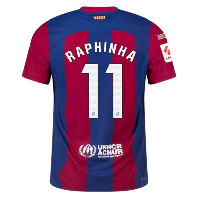 La Liga Men's Raphinha Barcelona Home Jersey 23/24 01