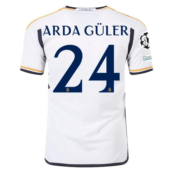 La Liga Men's Replica Arda Guler Real Madrid Home Jersey 23/24
